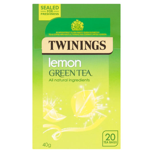 Twinings Lemon Green Tea 20 Tea Bags 40g-Food