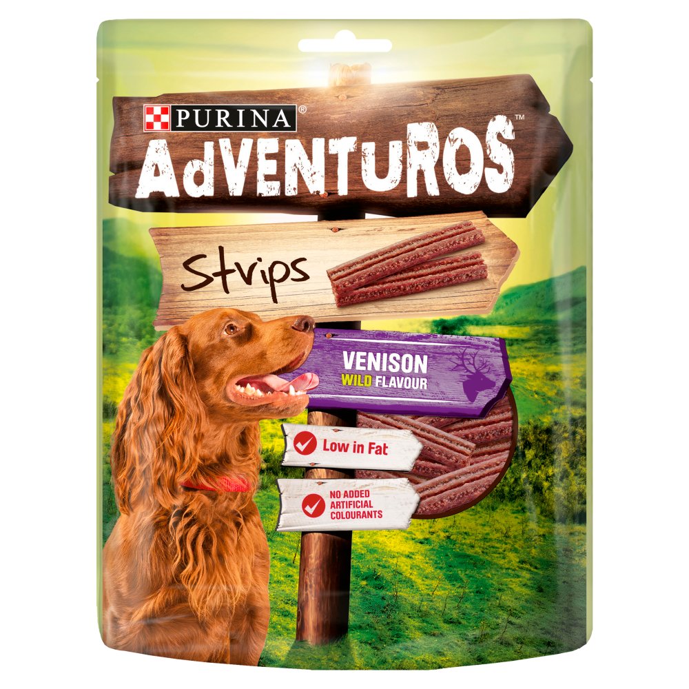 MASAdventuros Strips Dog Treat Venison Flavour 90g-Food