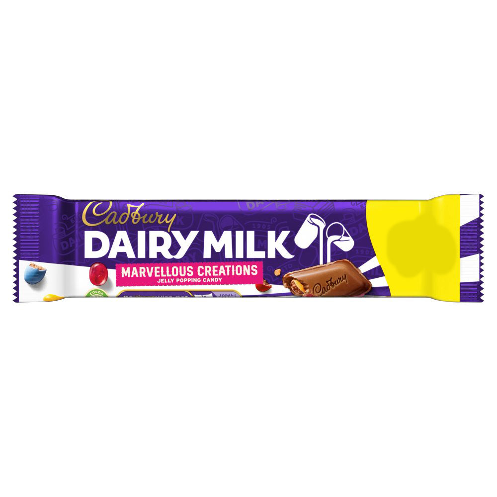 MASCad Dairy Milk Marvellous Creations Jelly Popping Candy Shells 47g-Food