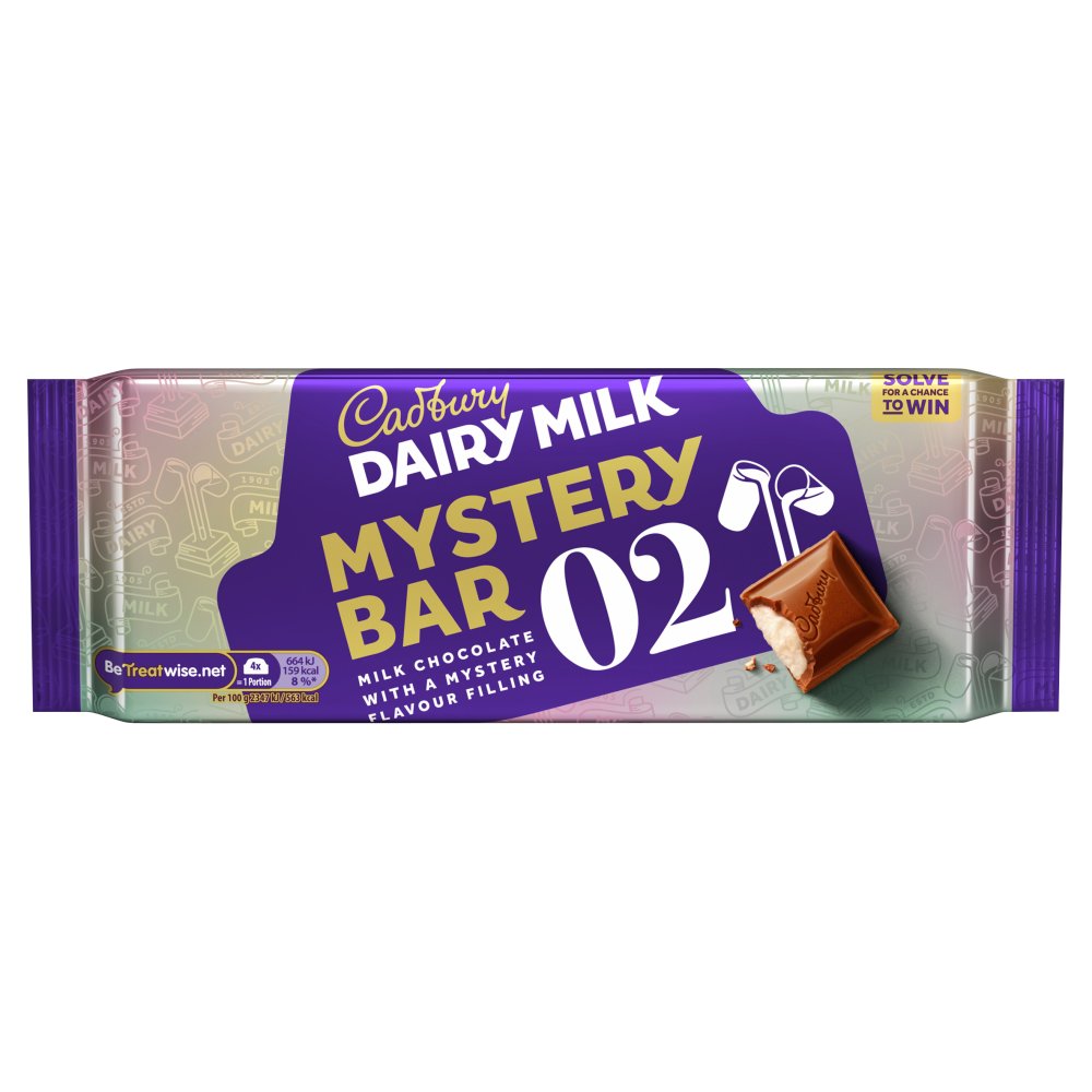 MASCad Dairy Milk Mystery Bar 02 Milk Chocolate with a Mystery Flavour Filling 170g-Food