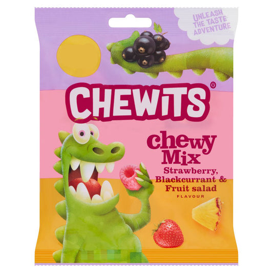 MASChewits Chewy Mix Strawberry, Blackcurrant & Fruit Salad Flavour 125g-Food