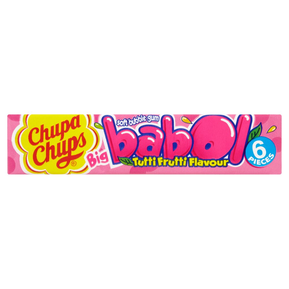 MASChupa Chups Big Babol Tutti Frutti Flavour Soft Bubble Gum - 28g / 6 Pieces-Food