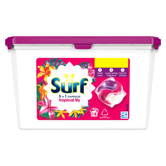 Surf Washing Capsules Tropical Lily 18 Wash-Food