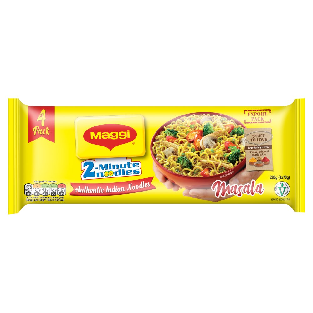 Maggi 2-Minute Noodles Masala 4 x 70g (280g)