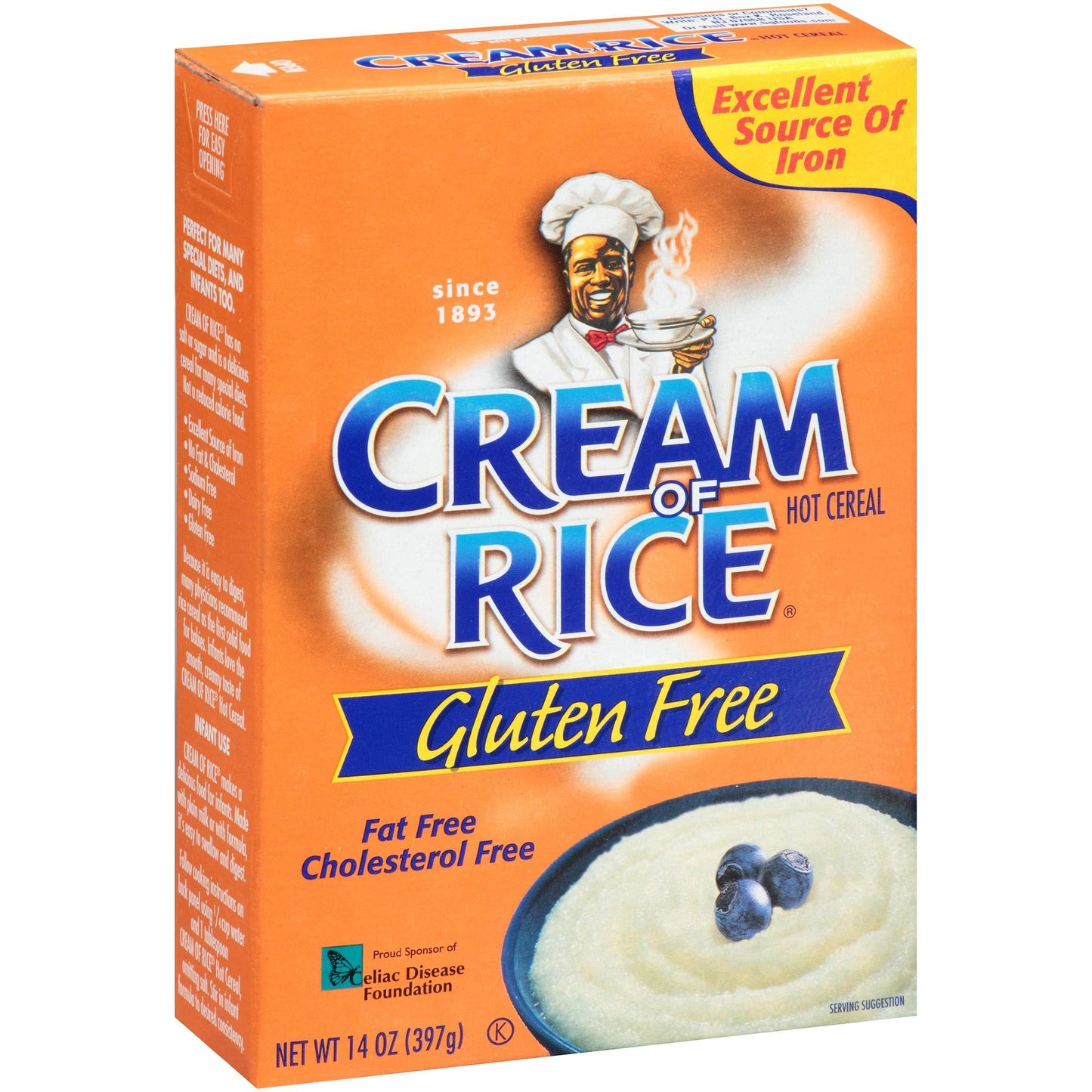 MASCream of Rice Gluten Free Hot Ceral 395g Box of 12-Fd