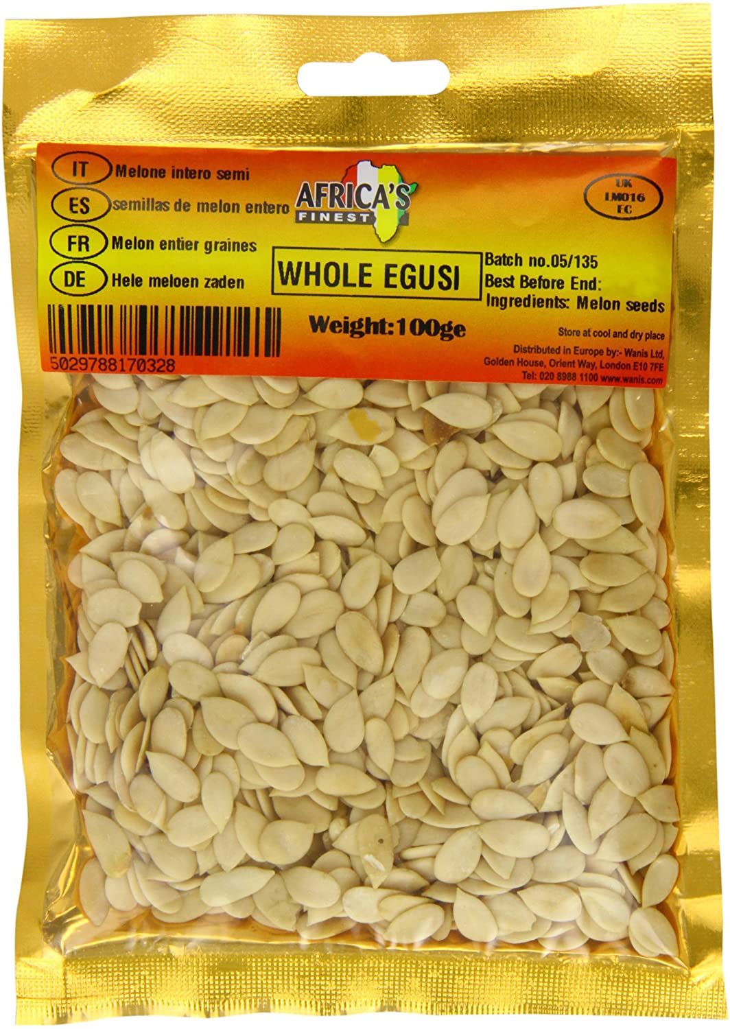 MASAfrica's Finest Whole Egusi 100g Box of 10-Fd