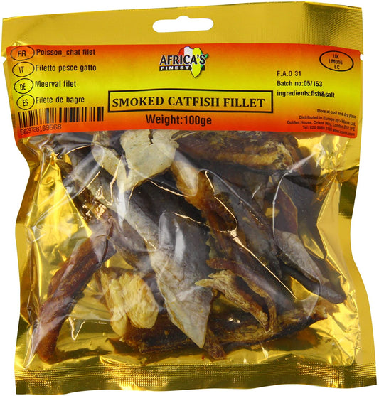 MASAfrica's Finest Smoked Catfish Fillet 100g Box of 10-Fd African - Ingredients Asetena Pa 