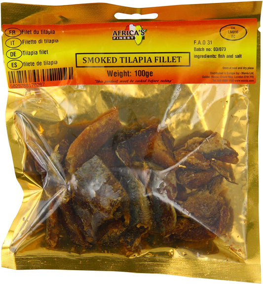 MASAfrica's Finest Smoked Tilapia Fillet 100g Box of 10-Fd