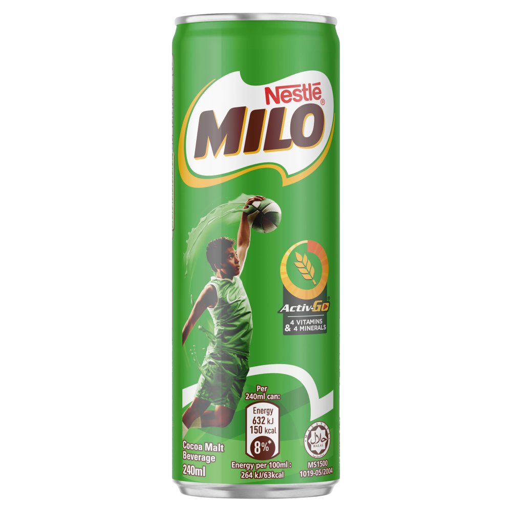 Milo ACTIV-GO Chocolate Flavoured Malt Milk Drink Can 240ml