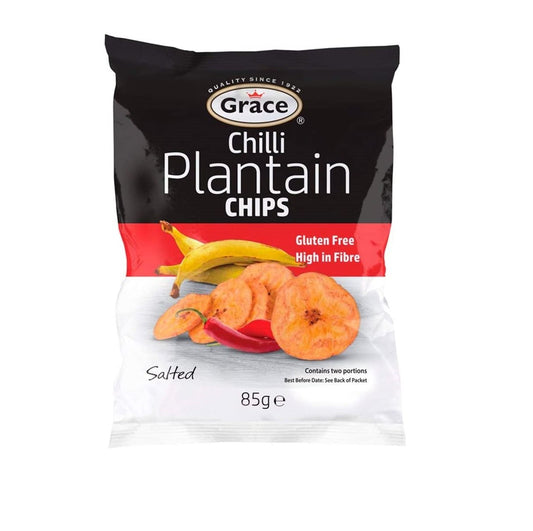 Grace Plantain Chips Chili 85g Box of 9