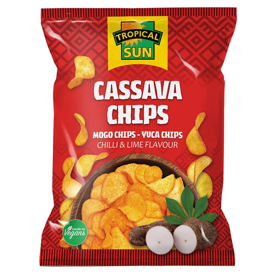MASTropical Sun Cassava Chips Chilli & Lime 80g-Fd