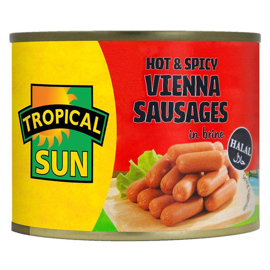 MASTropical Sun Chicken Viennas Hot & Spicy 200g Box of 12-Fd