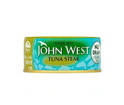 SKJohn West Tuna Steak in Sunflower Oil 160g