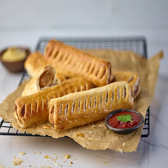MASKaterVeg 6" Vegan Sausage Rolls (Unbaked) 40x100g-Food