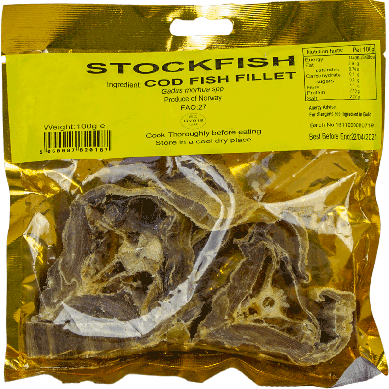 MASStockfish Cod Fillet 100g-Fd