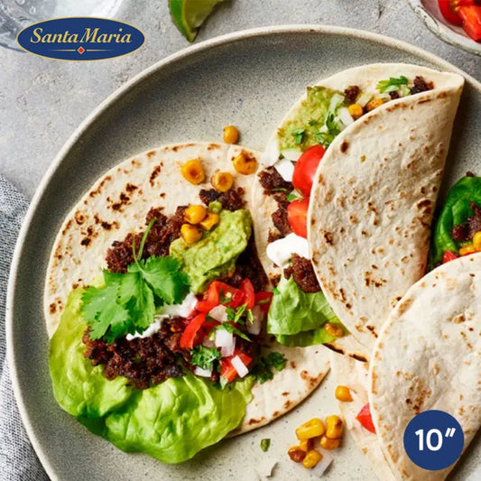 Santa Maria 10" Ambient Flour Tortilla Wraps 5pc x 10