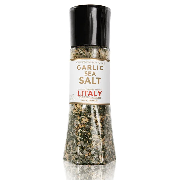 Litaly Garlic Sea Salt with Grinder  1 x 305g Sales Asetena Pa 