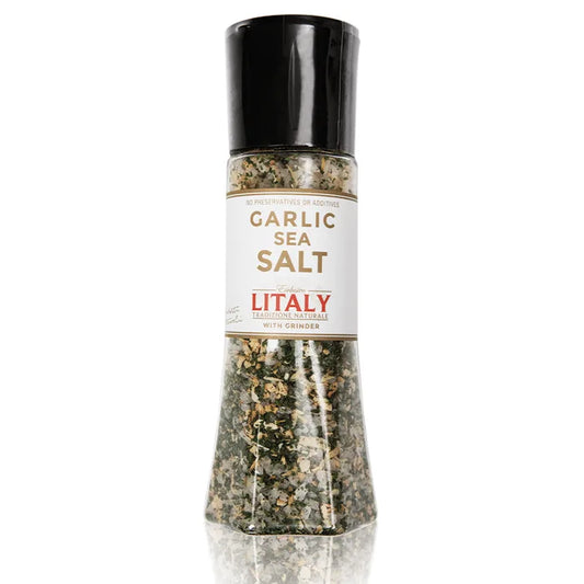 Litaly Garlic Sea Salt with Grinder  1 x 305g Sales Asetena Pa 