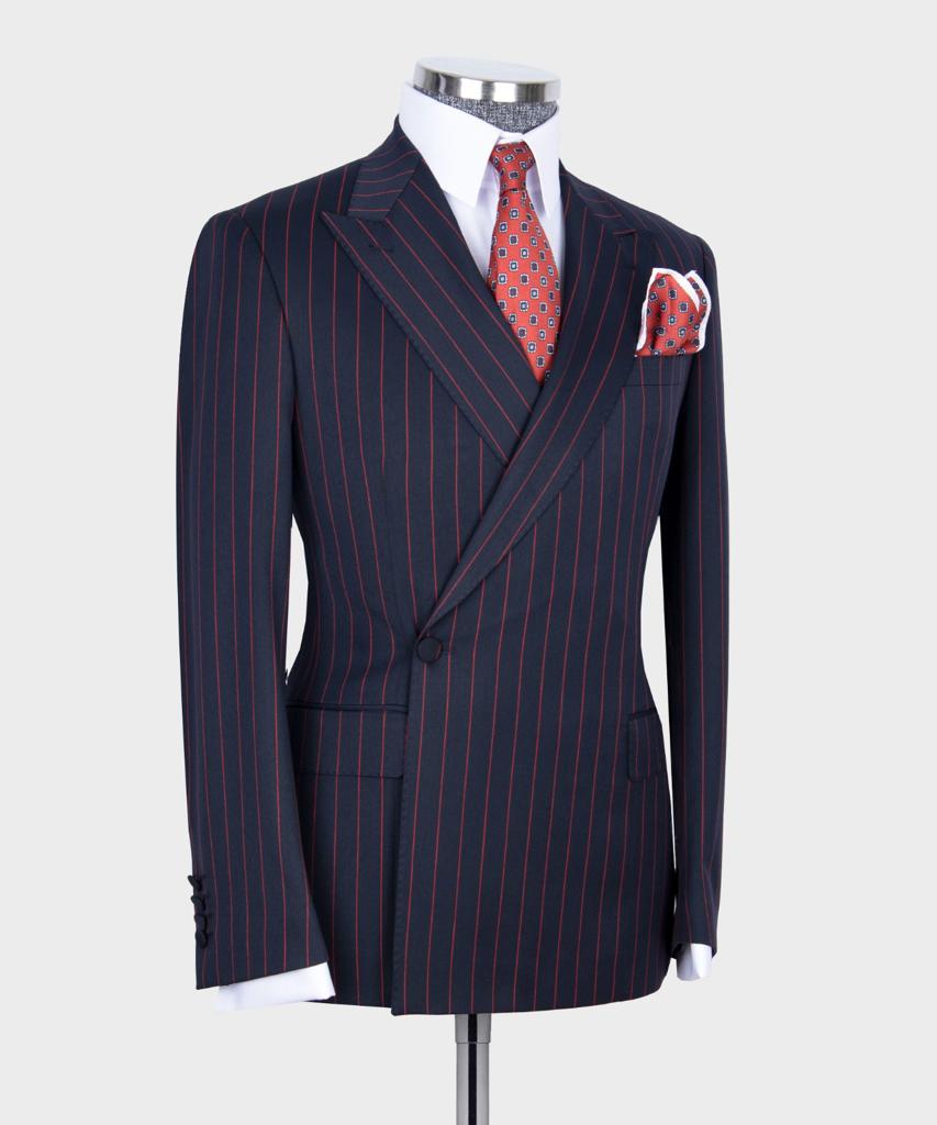 Men's Wear Clothing Outfit Dark Black Regular Fit One Button Fashion Suit Blazer