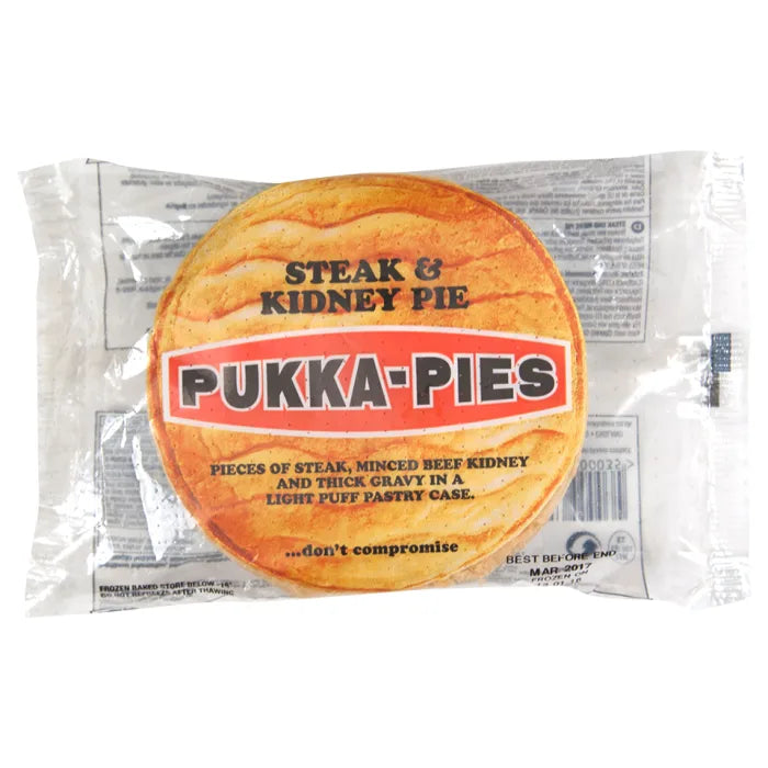MASPukka Wrapped Cooked Steak & Kidney Pie-1x12-Food