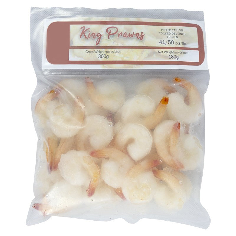 Frozen Cooked Peeled King Prawns 300g BS Ready Meal Asetena Pa 
