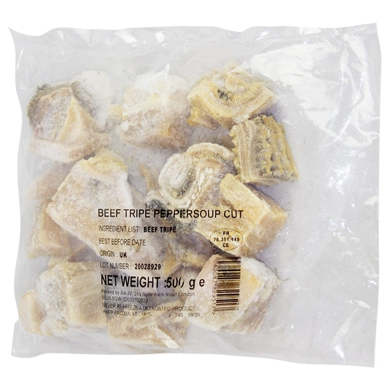 MASFrozen Beef Tripe Pepper soup Cut 500G (Packagel)-Fd
