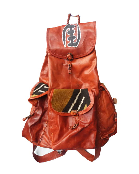 African Tribal art Handicraft Lightweight Handbag Dark Pastel Red Shoulder Bag