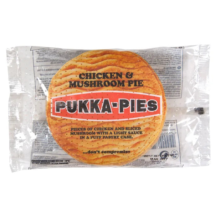 MASPukka Wrapped Cooked Chicken & Mushroom Pie-1x12-Food