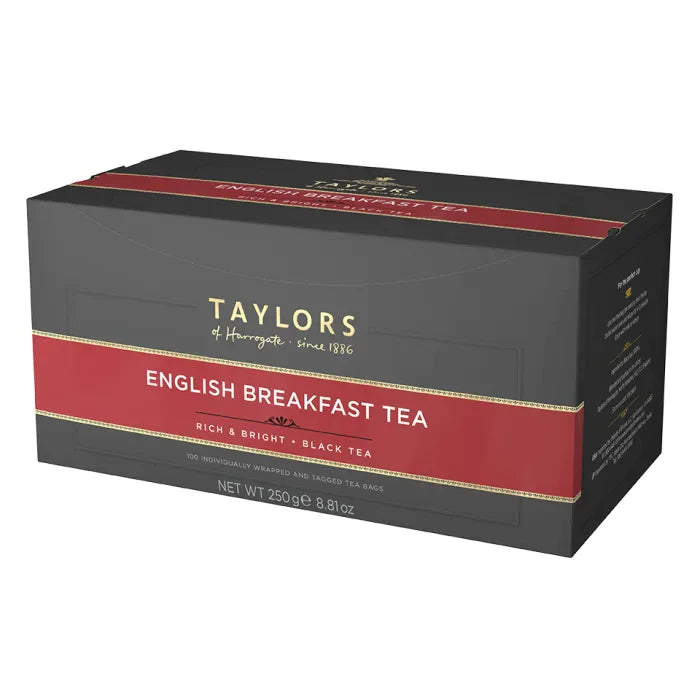 Taylors of Harrogate English Breakfast Tagged Tea Bags 1pc x 100-Food