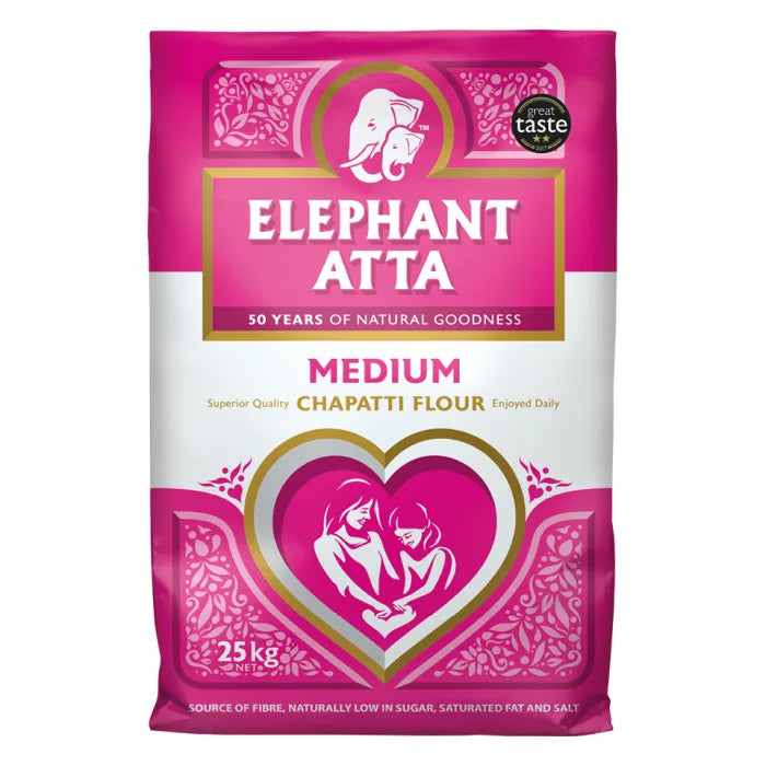 MASElephant Atta Medium Chapatti Flour  25kg-Food