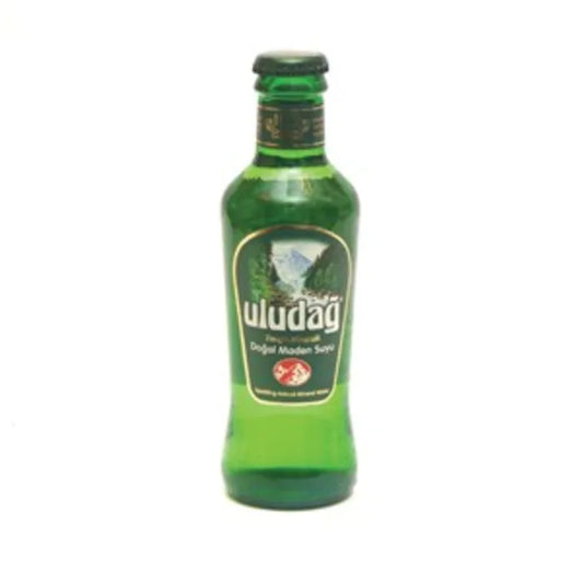 Uludag Sparkling Natural Mineral Water (Glass Bottle) 24 x 200ml-Food Sparkling Water Asetena Pa 