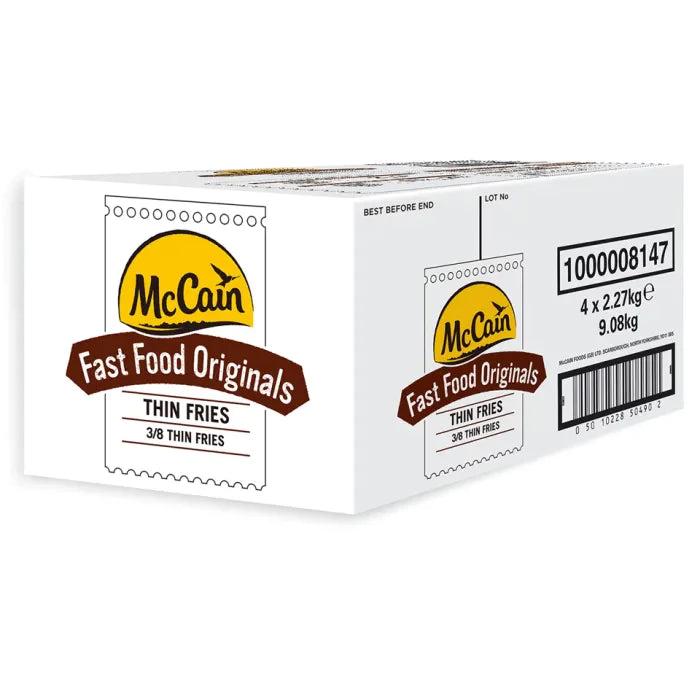 MASMcCain Fast Food Originals (3/8) Thin Fries 4x2.27kg-Food