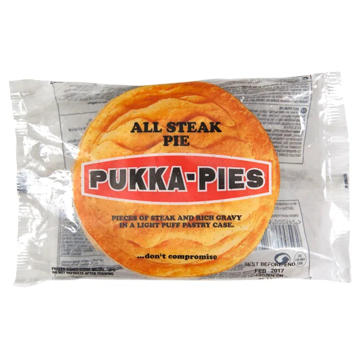 MASPukka Wrapped Cooked All Steak Pie-1x12-Food