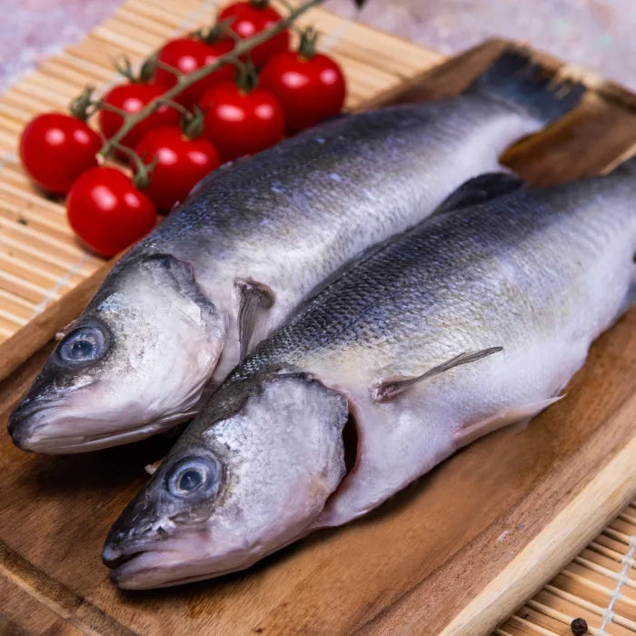 MASAquafish IQF Whole Sea Bass Gilled & Gutted (300-400g)-1x1kg-Food
