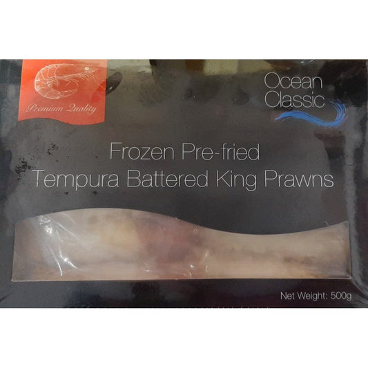 MASFrozen Pre-Fried Tempura Battered King Prawns 500g-Fd