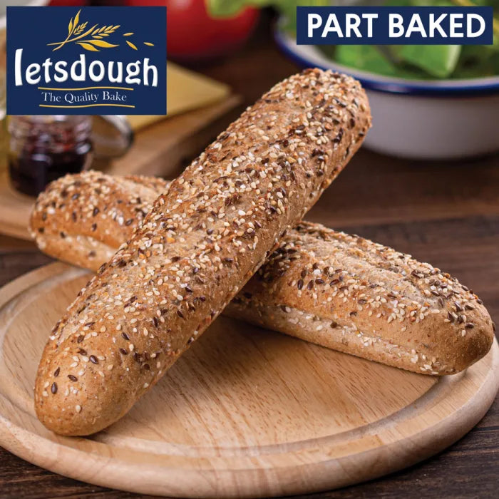 Letsdough Part Baked Multi Seed Demi Baguette (27cm)-125g