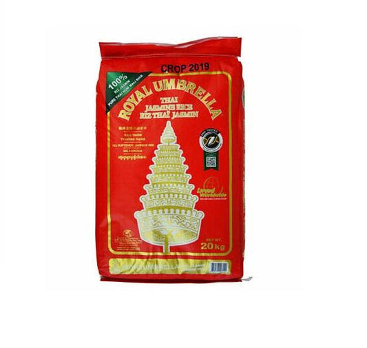 MASRoyal Umbrella Thai Jasmine Rice 20Kg Box of 1-Fd