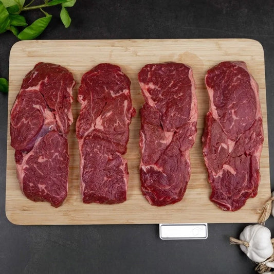MASFresh UK Halal Ribeye Steaks (8oz) (Nominal) 227g x 4-Food