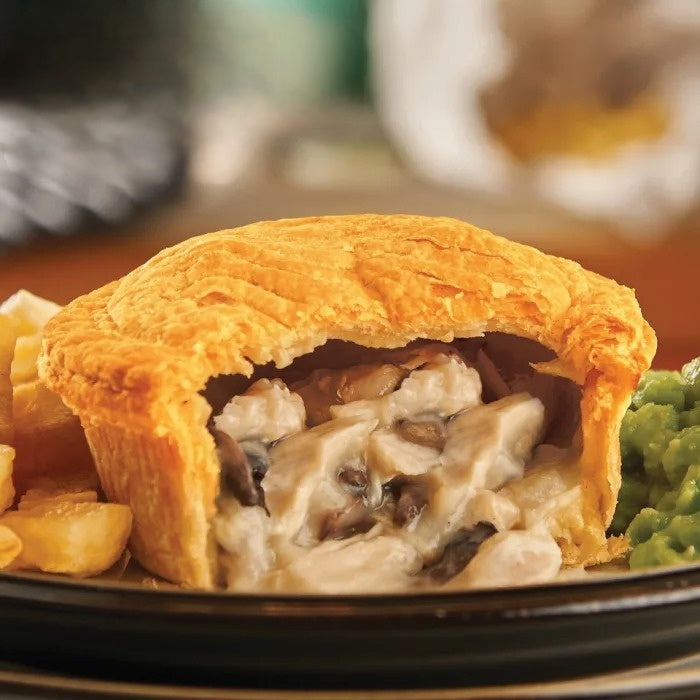 MASPukka Unwrapped Cooked Chicken & Mushroom Pie-1x12-Food