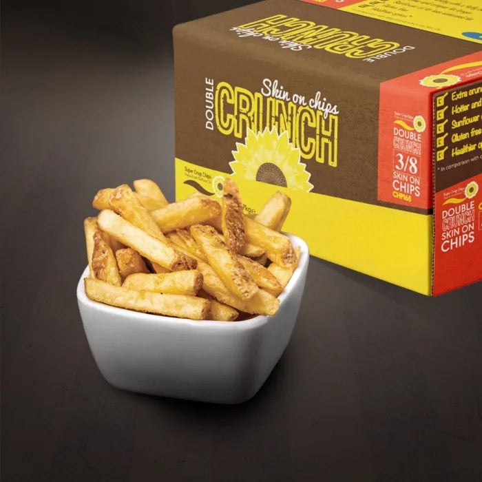 Super Crisp Double Crunch 3/8 Skin On Chips 4x2.27kg