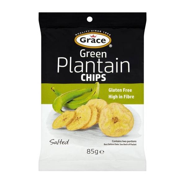 MASGrace Green Plantain Chips 85g Box of 9-Fd