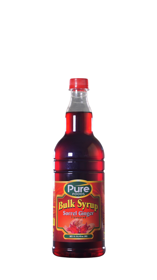 MASPure Bulk Sorrel and Ginger Syrup 1L Box of 12-Fd