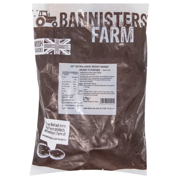 MASFarmhouse (Bannistersâ€™ Farm) Baked Frozen Jacket Potatoes-(10-12oz)(1x30)-Food