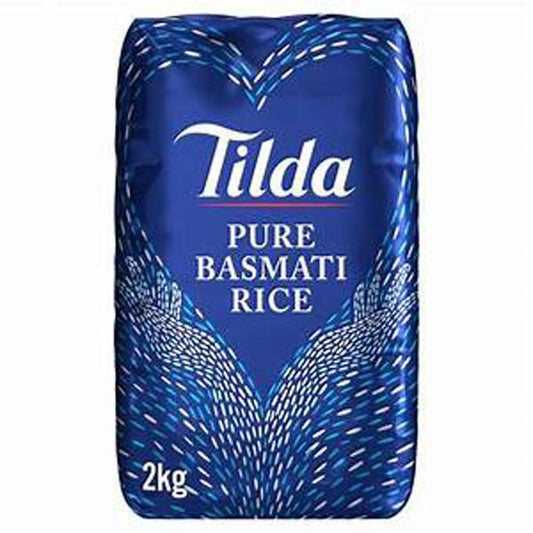 Tilda Pure Basmati Rice 2kg Box of 4