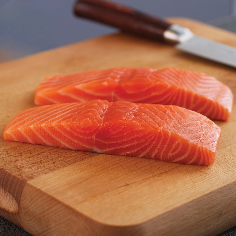 Frozen Norwegian Skinless & Boneless IQF Salmon Portions (4-5oz)-1x10 Sales Asetena Pa 