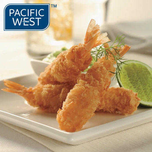 Pacific West Raw Panko Coated Prawns (21/25) 1x500g